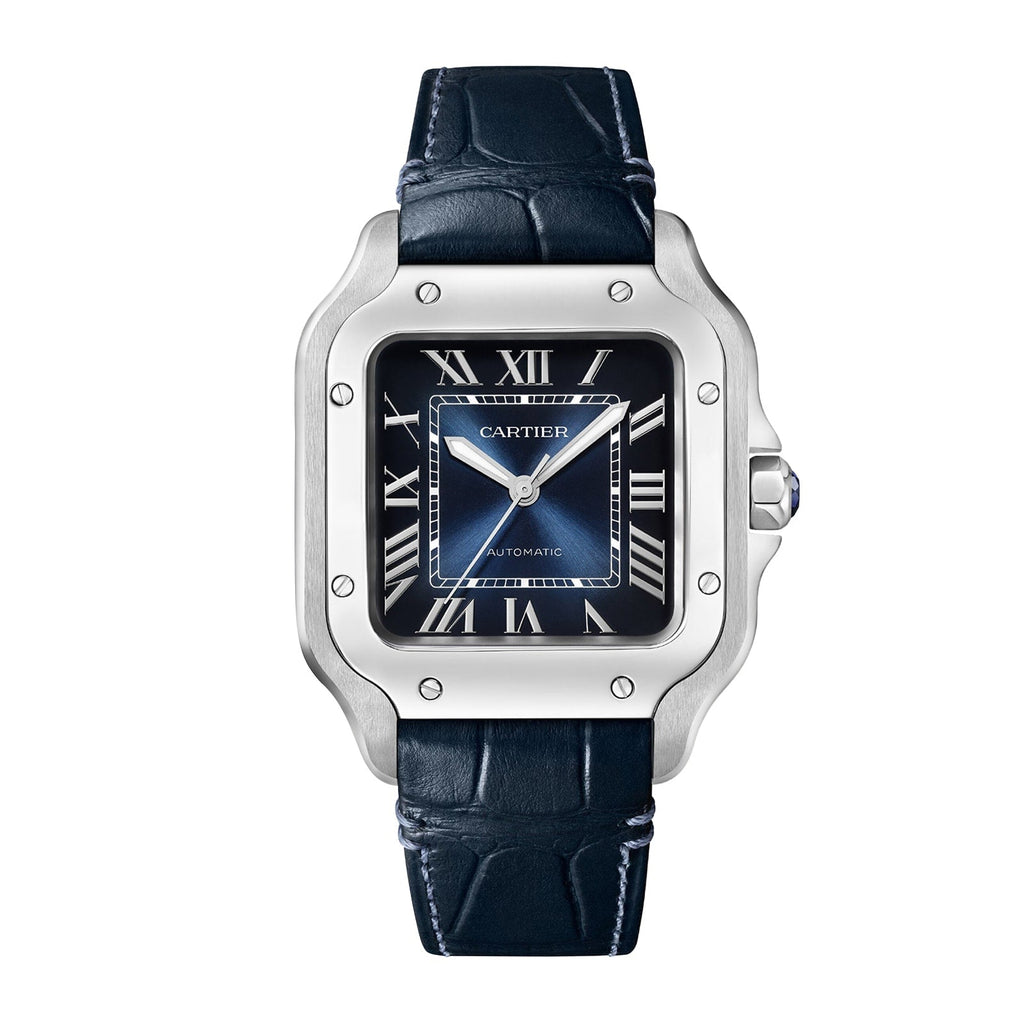 Santos de Cartier | 35mm, Steel, Blue Dial