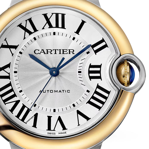 Ballon Bleu de Cartier 36 | 36mm, Two-Tone Steel & 18K Yellow Gold, Silver Dial