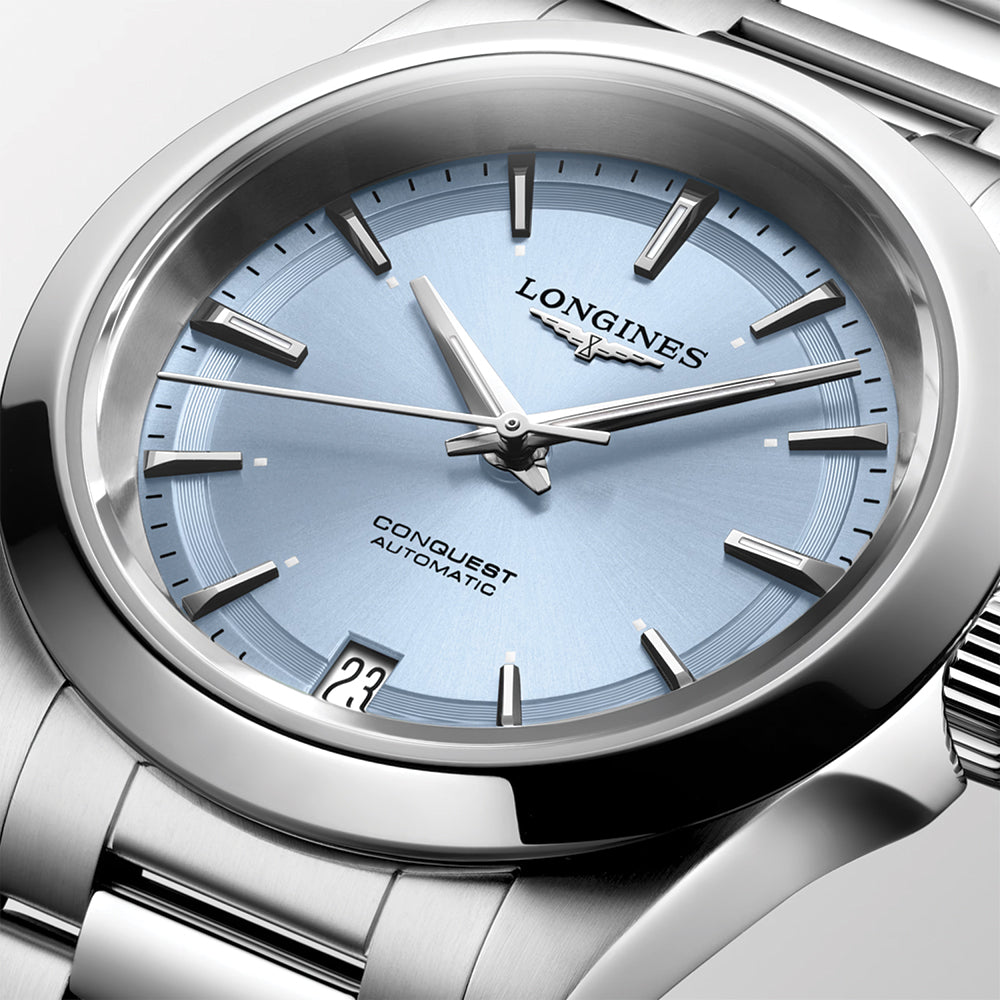 longines Conquest 34mm - Sunray Blue on Bracelet