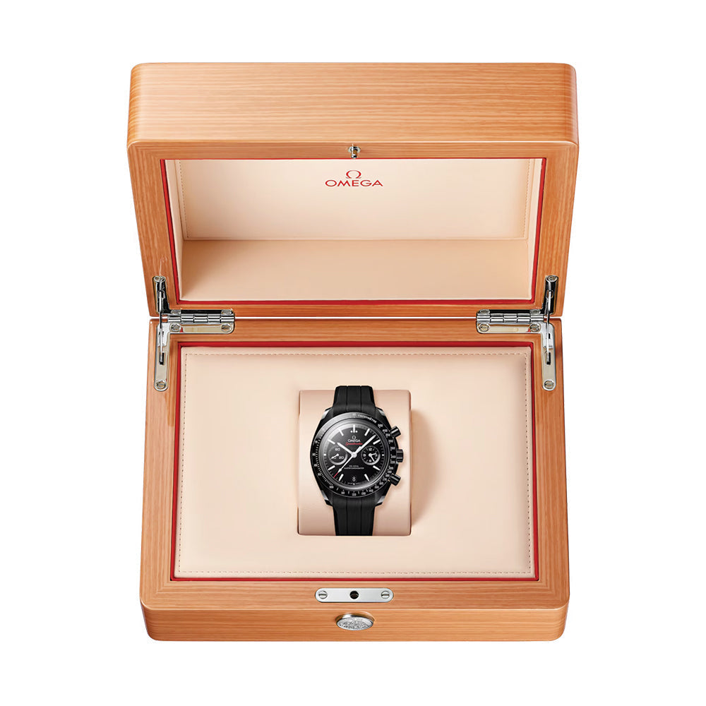 OMEGA Speedmaster Dark Side of the Moon Black Ceramic 44.25mm - Black on Rubber Strap
