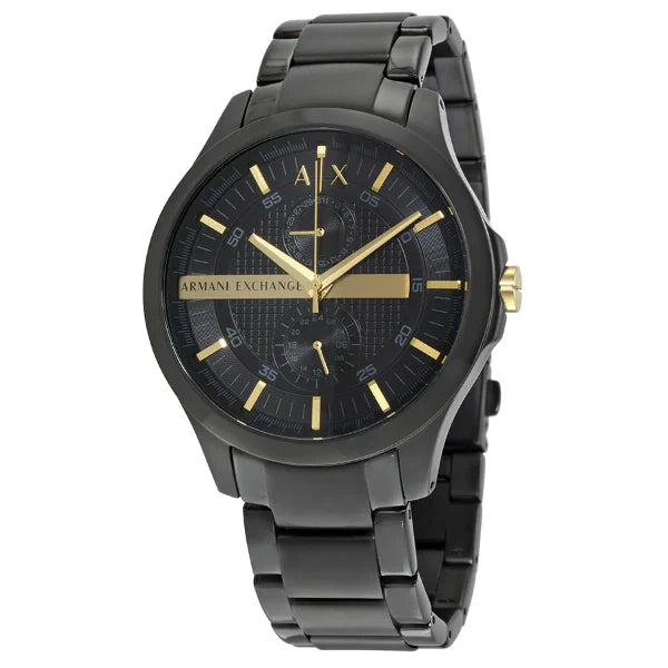 Armani Exchange Hampton AX2121 Men's Chronograph Watch – Black Dial with Black Stainless Steel Strap