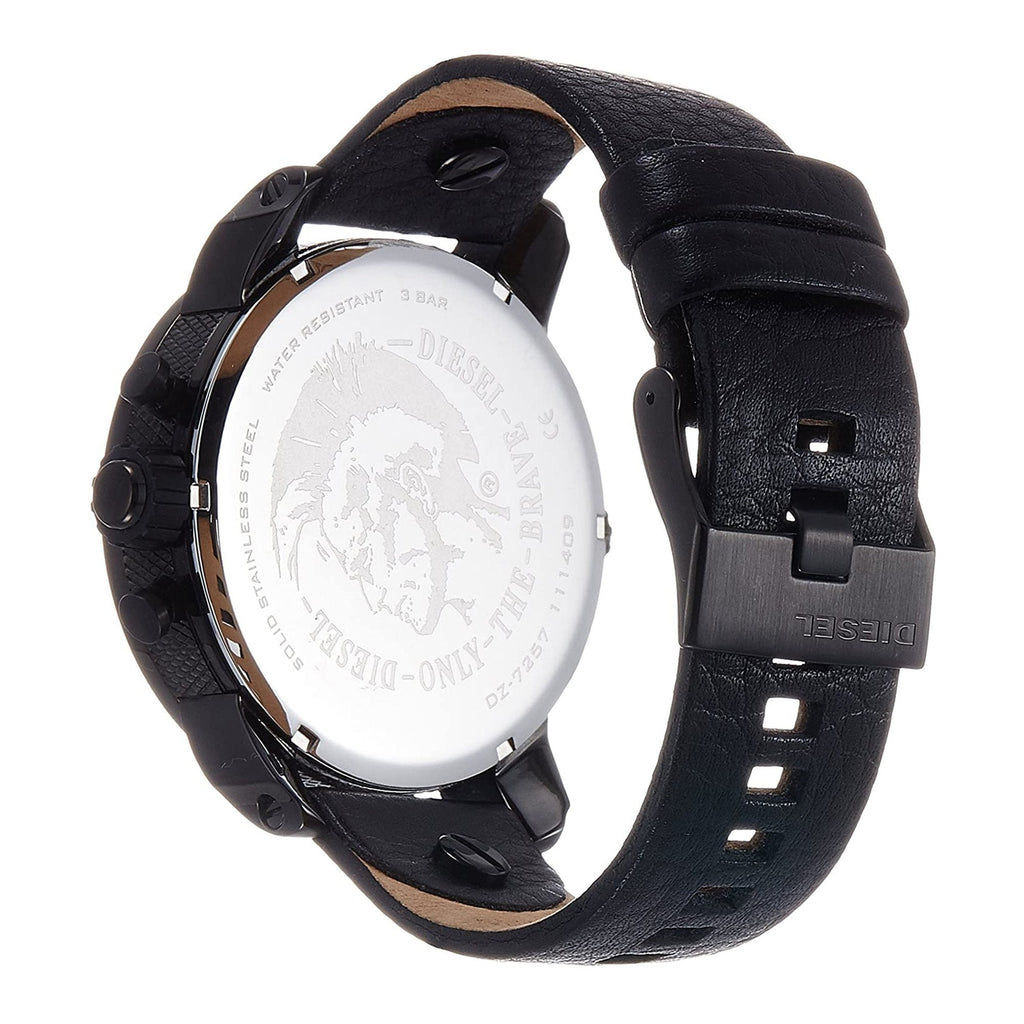 Diesel DZ7257 Little Daddy Chronograph Men's Watch – Blue Dial & Black Leather StrapDiesel DZ7257 Little Daddy Chronograph Men's Watch – Blue Dial & Black Leather Strap
