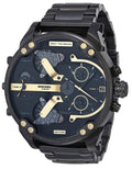Diesel DZ7312 Big Daddy Chronograph Men's Watch – Black Dial & Black Stainless Steel Strap