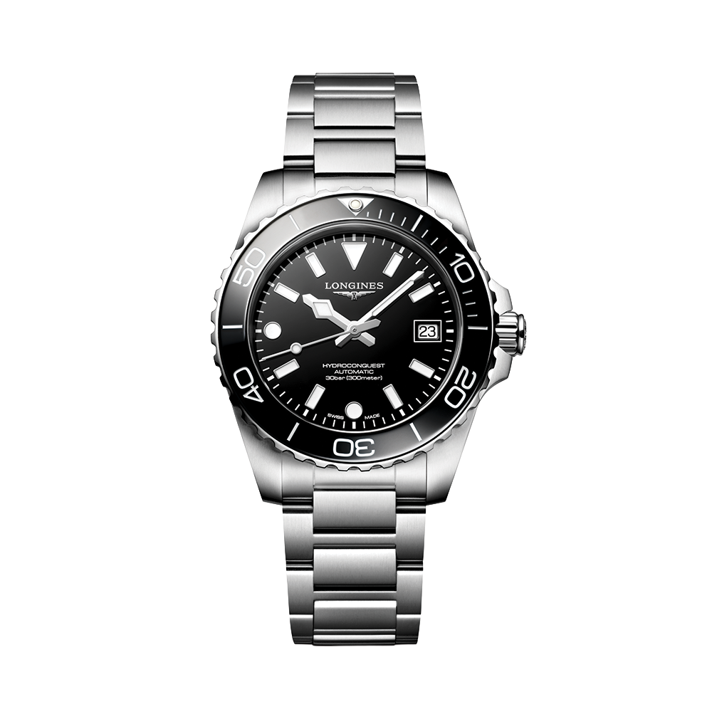 longines HydroConquest 39mm - Black on Bracelet