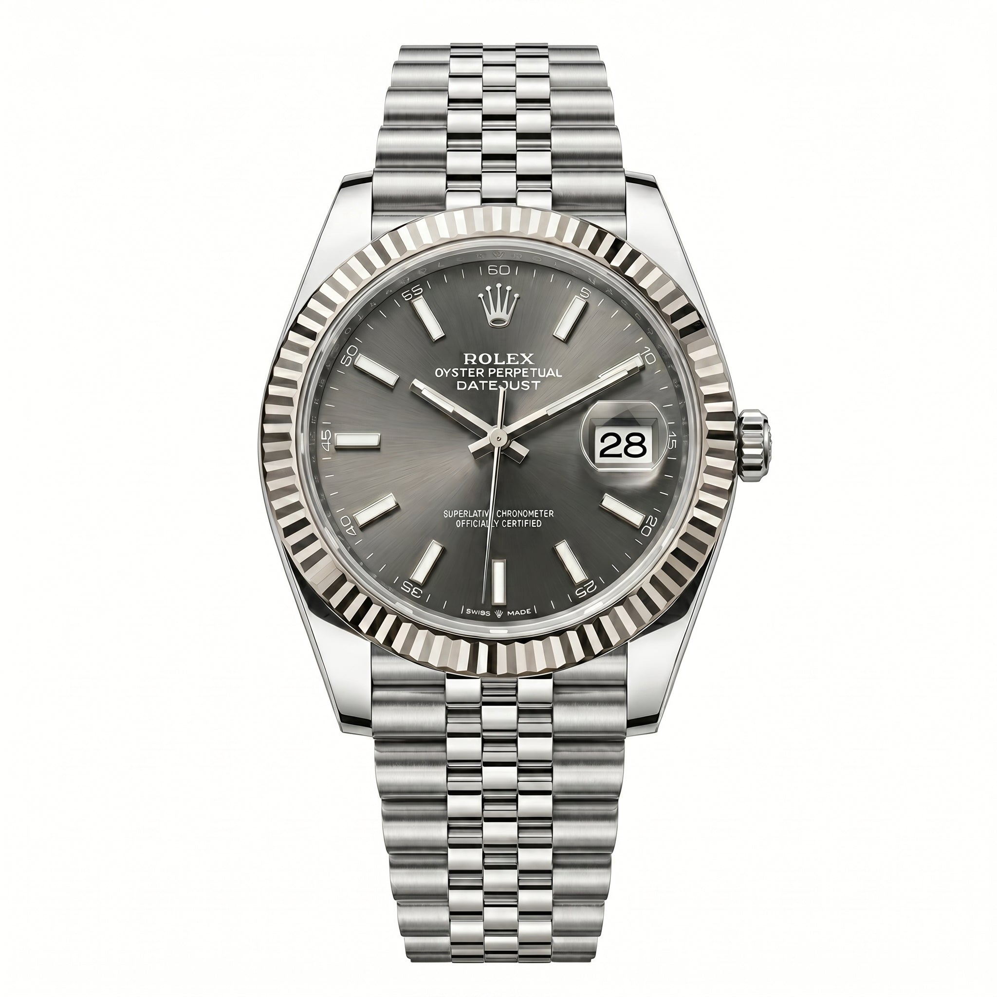 Rolex Datejust 41 126334 Oystersteel & White Gold "Slate"