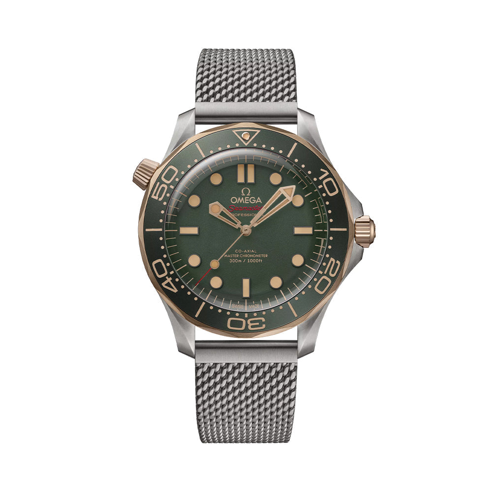 OMEGA Seamaster Diver 300M Titanium and Bronze Gold 42mm - Green on Bracelet