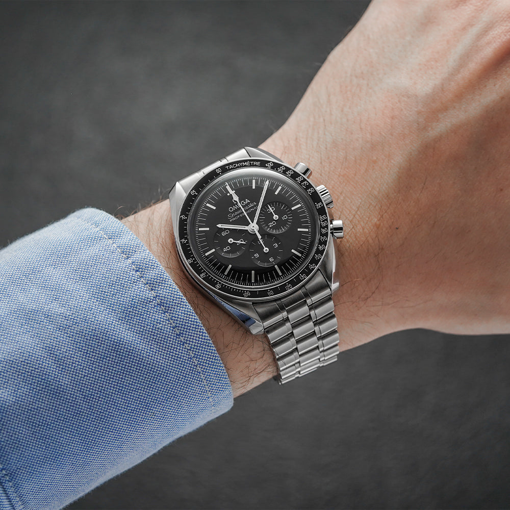 Speedmaster Moonwatch Professional Hesalite 42mm - Black on Bracelet