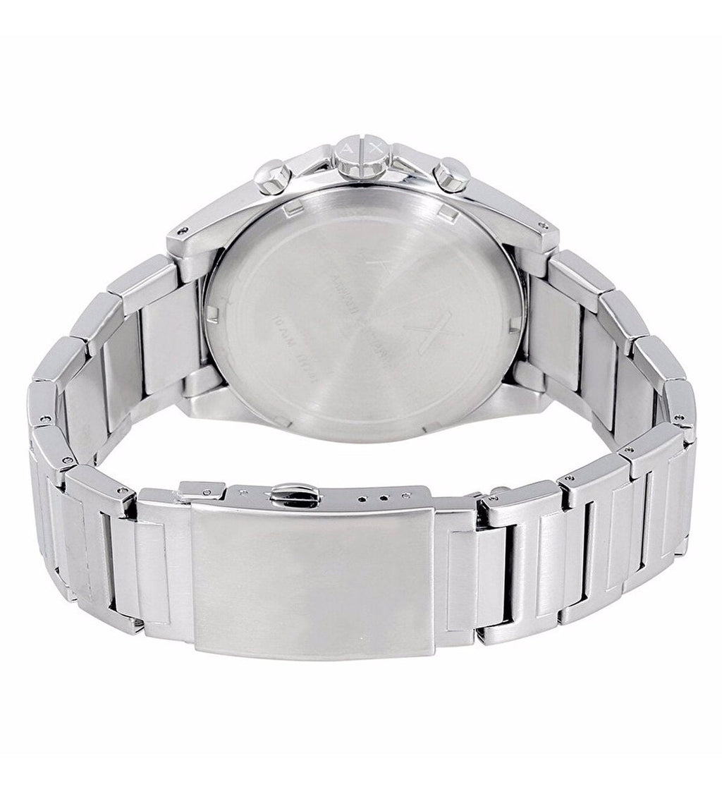 Armani Exchange Drexler AX2600 Men's Chronograph Watch – Black Dial with Silver Stainless Steel Strap