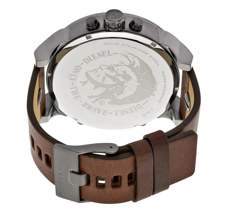Diesel DZ7314 Mr. Daddy Chronograph Men's Watch – Blue Dial & Brown Leather Strap