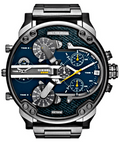 Diesel DZ7331 Big Daddy 2.0 Chronograph Men's Watch – Blue Dial & Grey Stainless Steel Strap