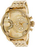 Diesel DZ7287 Big Daddy Analog Men's Watch – Gold Dial & Gold Stainless Steel Strap