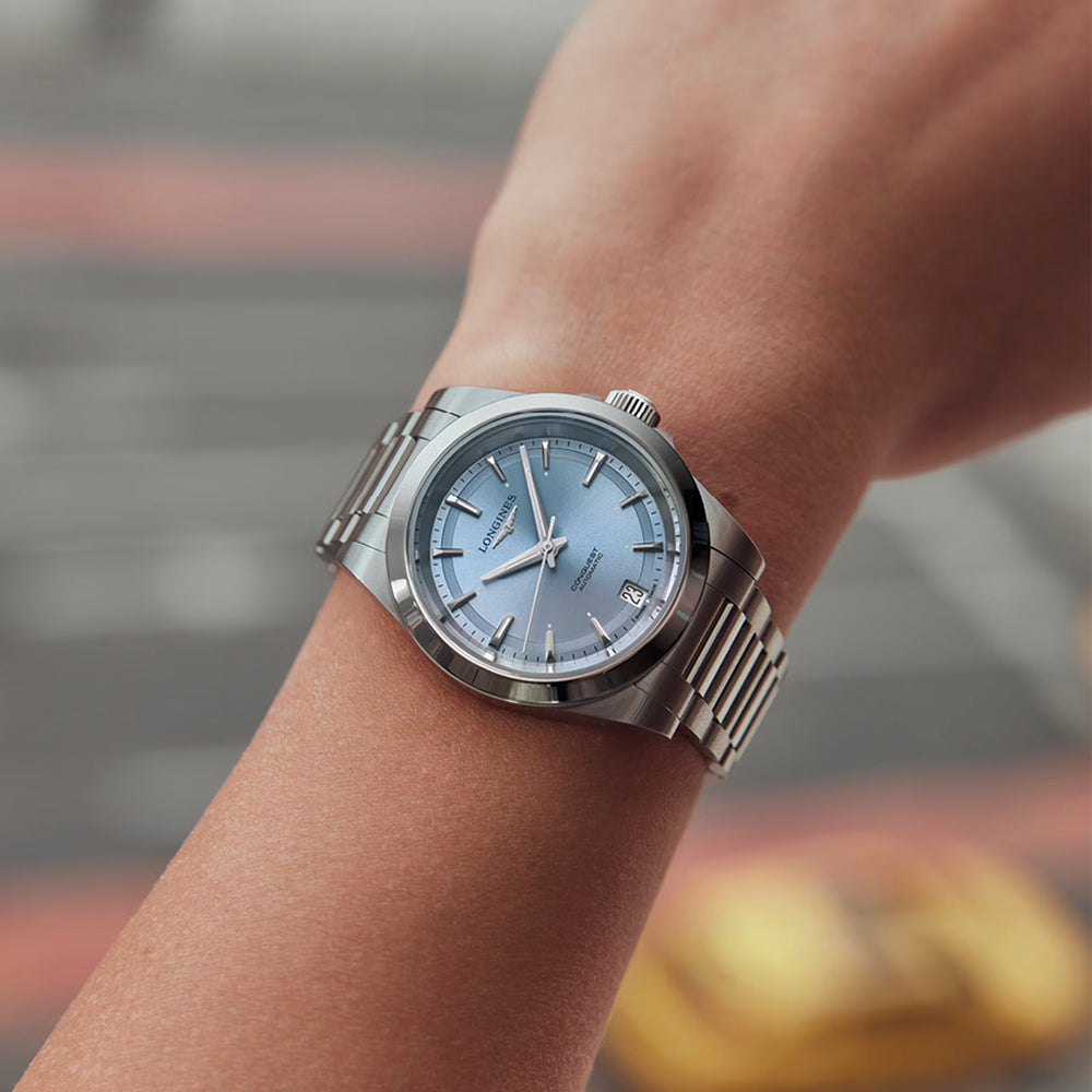 longines Conquest 34mm - Sunray Blue on Bracelet