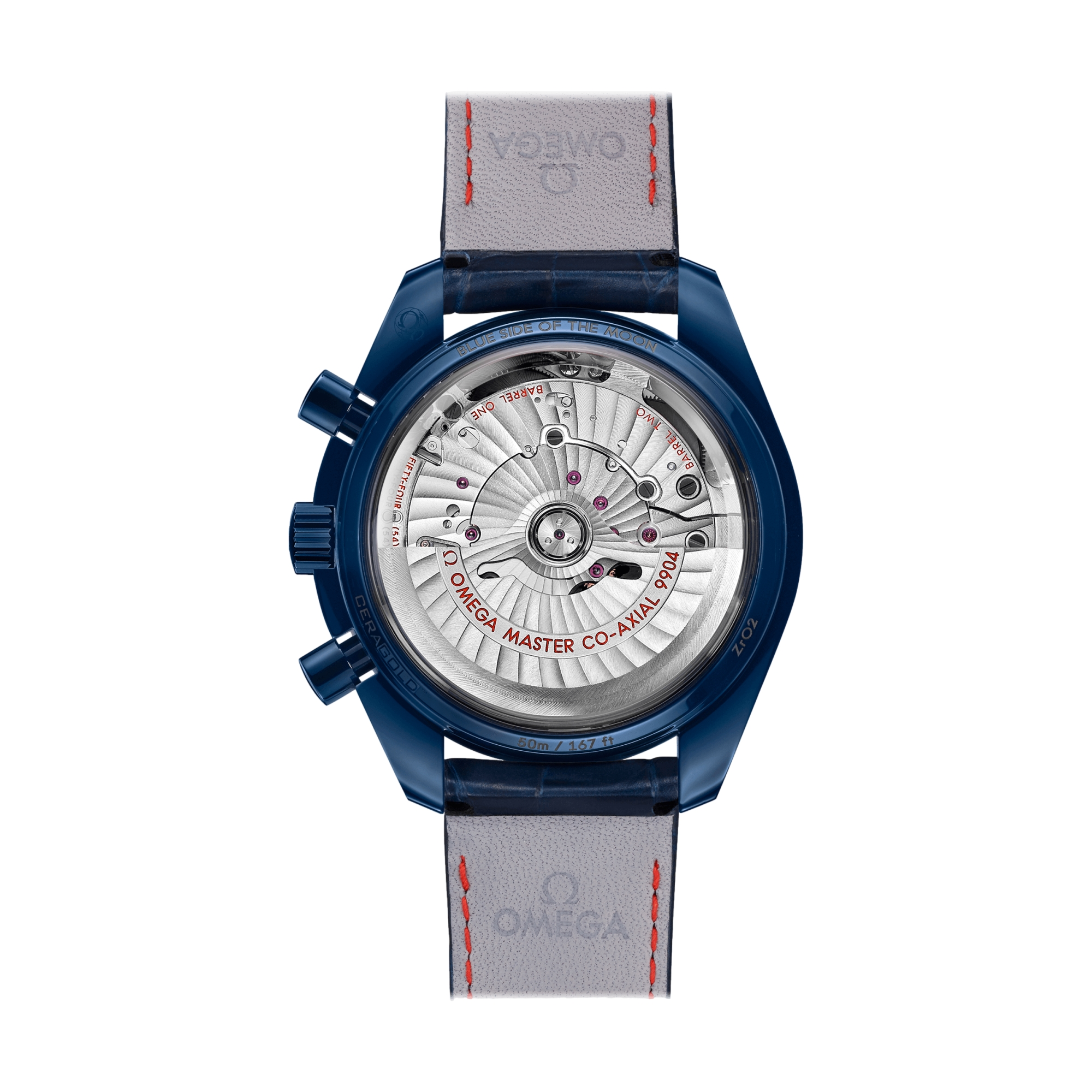 OMEGA Speedmaster Moonphase "Blue Side Of The Moon" Chronograph Ceramic 44.25mm - Blue on Leather Strap